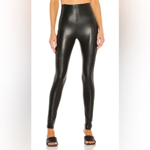 COMMANDO Perfect Control Faux Leather Legging in Black fall layer Classic size L - Picture 3 of 12